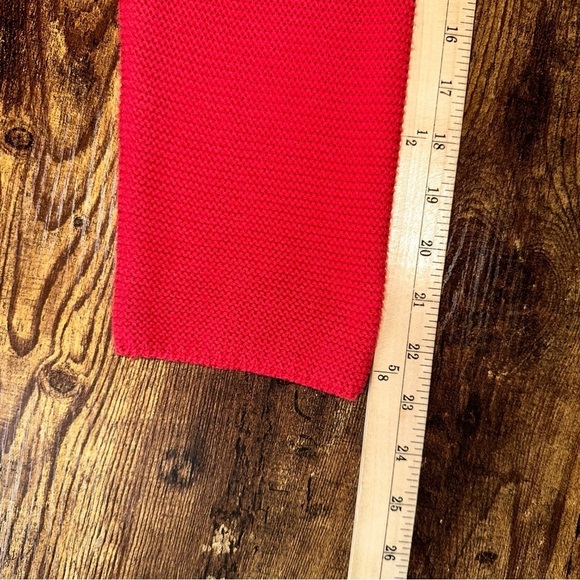Habitat Sweater Womens Small Red Peruvian Double Knit V-Neck Festive Y2K Boho - Picture 7 of 8